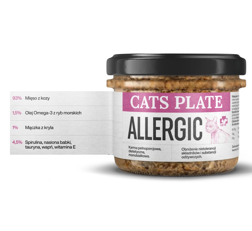 Cats Plate Vet Allergic 180g - zdjęcie 1