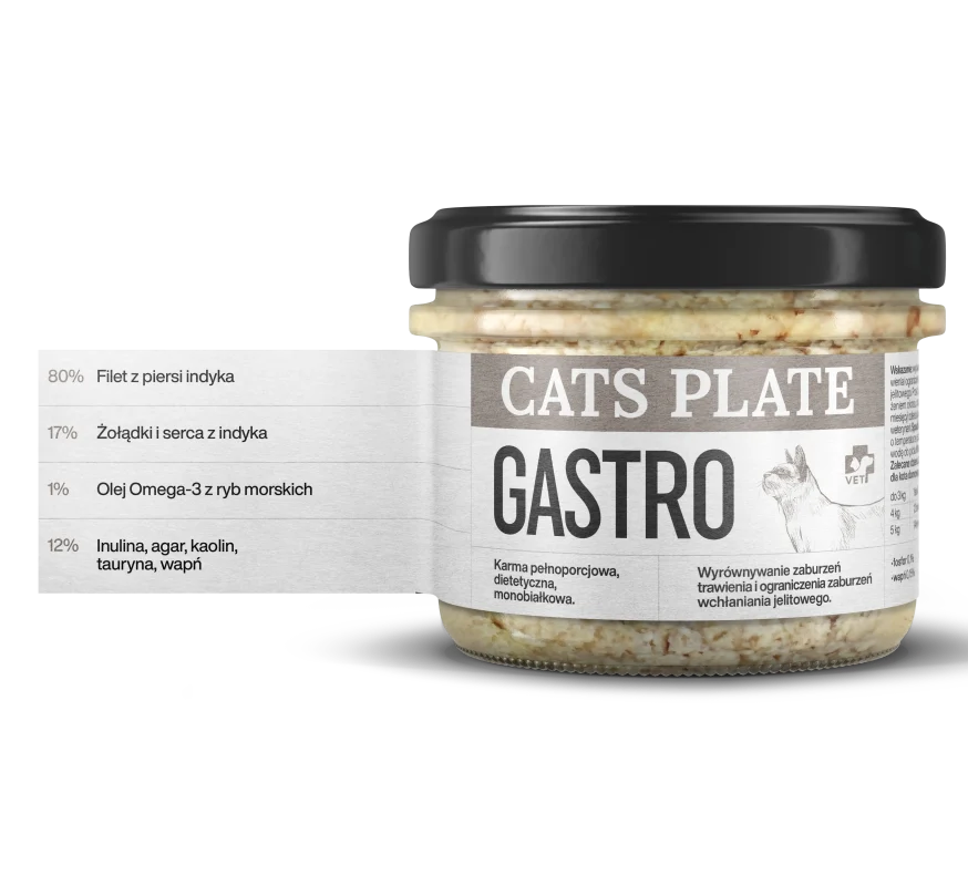 Cats Plate Vet Gastro 180g - zdjęcie 1