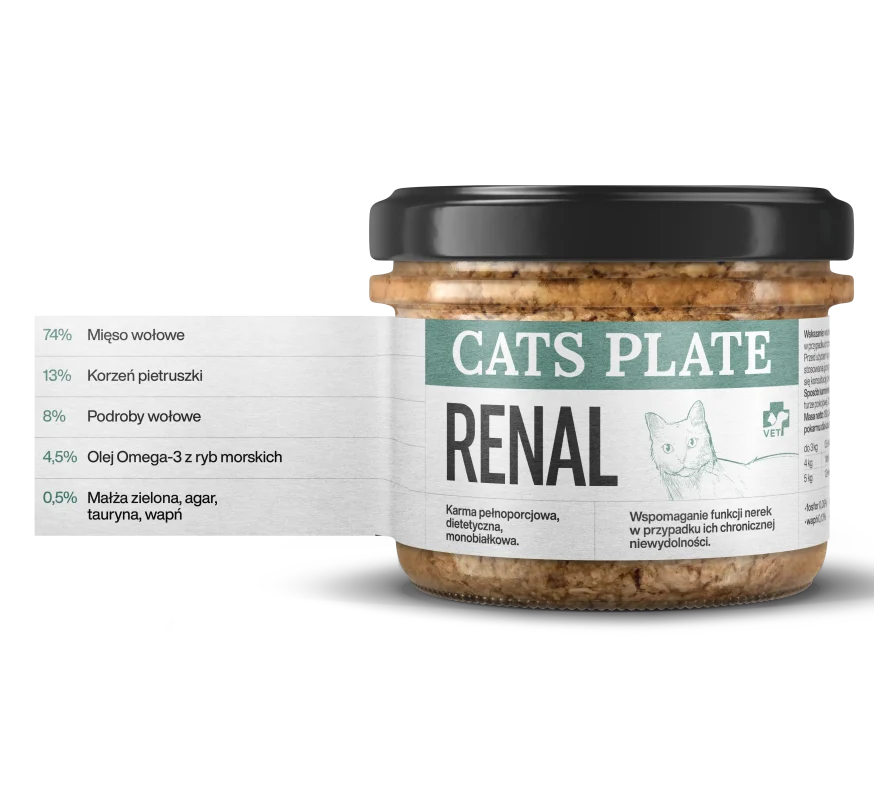 Cats Plate Vet Renal z wołowiną 180g - zdjęcie 1