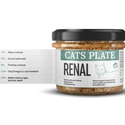 Cats Plate Vet Renal z wołowiną 180g - zdjęcie 1
