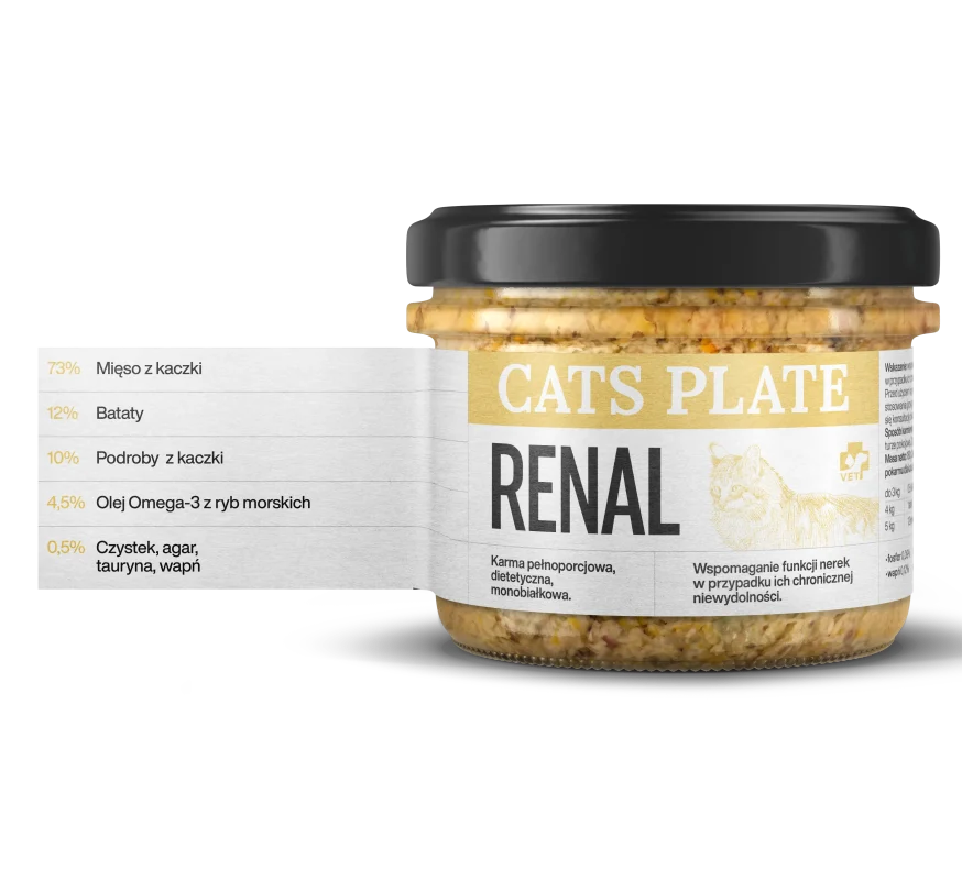 Cats Plate Vet Renal z kaczką 180g - zdjęcie 1