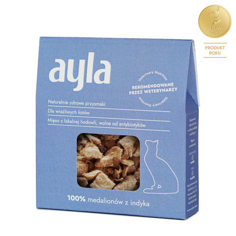 AYLA Medaliony z indyka – przysmak dla kota 28g