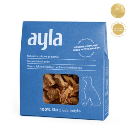 AYLA Filet z uda indyka – przysmak dla psa 28g