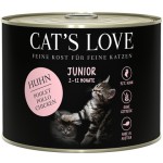 CAT'S LOVE Junior Huhn – kurczak z algami i olejem z krokosza