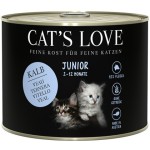 CAT'S LOVE Junior Kalb – cielęcina z olejem z łososia