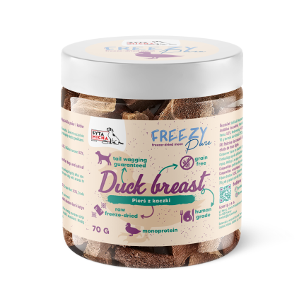 100% liofilizowane mięso kaczki dla psa 70g FREEZY Pure