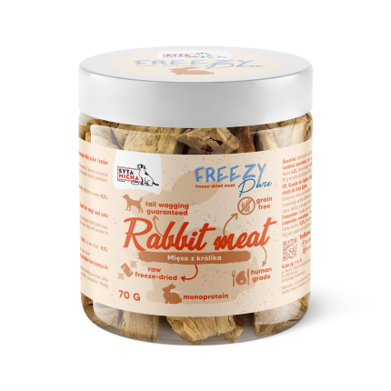 100% liofilizowane mięso królika dla psa 70g FREEZY Pure