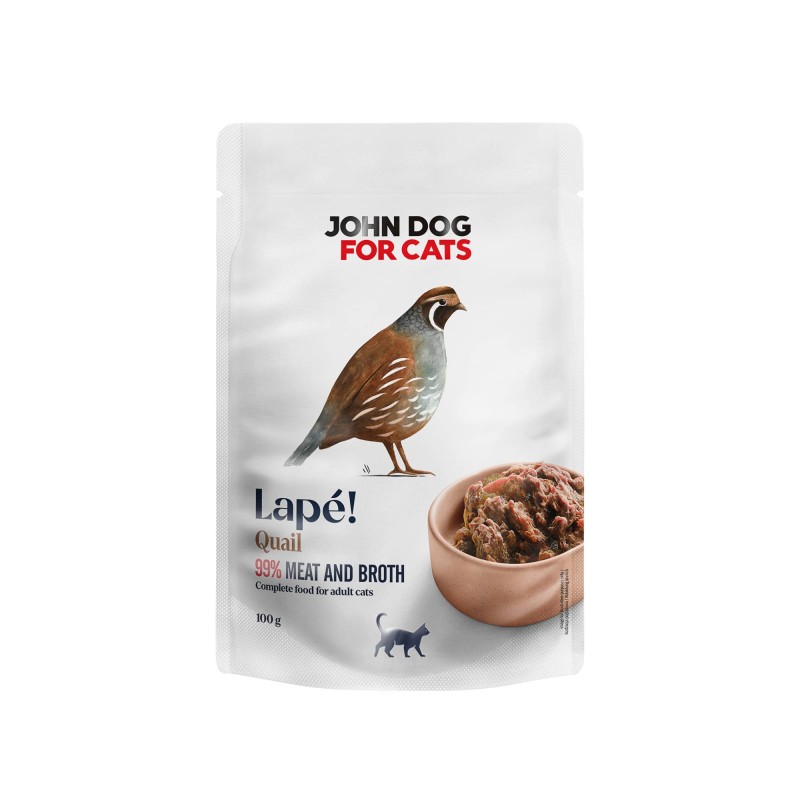 Karma mokra saszetka dla kota Przepiórka 100g Lapé John Dog for Cats