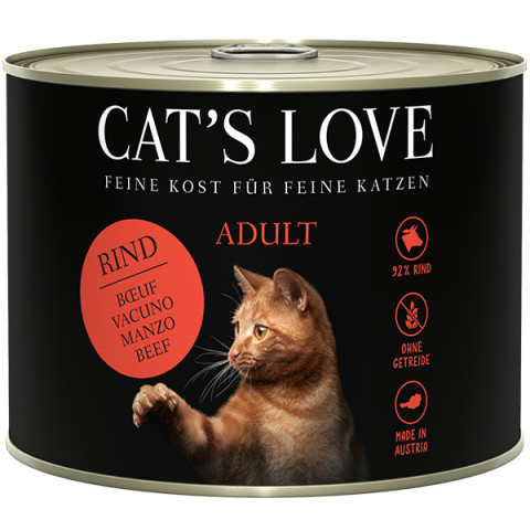 CAT'S LOVE Rind Pur – wołowina z olejem z krokosza i mniszkiem lekarskim