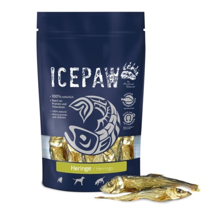 ICEPAW Heringe – suszone śledzie, przysmak dla psów (100g)
