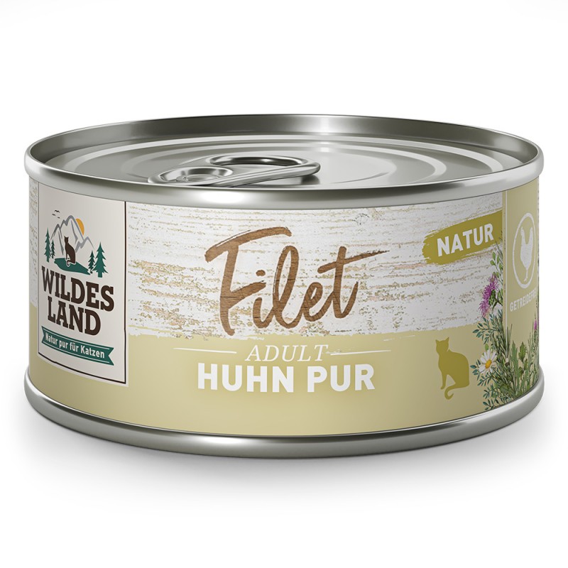 Wildes Land CAT Huhn Pur Filet – Kurczak 80g
