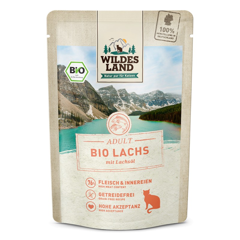 Wildes Land CAT BIO Lachs – Bio Łosoś 85g