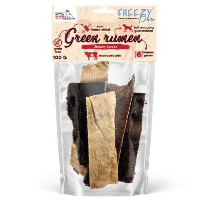 100% liofilizowany zielony żwacz wołowy dla psa 80g FREEZY Pure