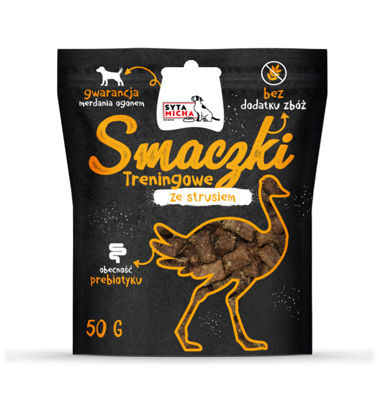 Smaczki treningowe ze strusiem 50g