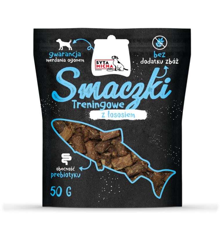 Smaczki treningowe z łososiem 50g