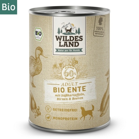 Wildes Land DOG BIO Ente – Bio Kaczka z Batatami 400g/800g
