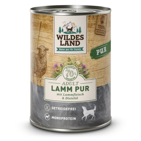 Wildes Land DOG Lamm Pur – Jagnięcina Karma Monobiałkowa 400g/800g