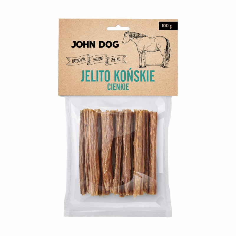 John Dog Naturalny Suszony Gryzak – Jelito Końskie Cienkie 100g