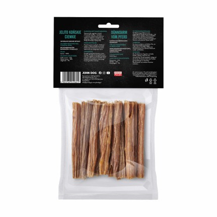 John Dog Naturalny Suszony Gryzak – Jelito Końskie Cienkie 100g - zdjęcie 1