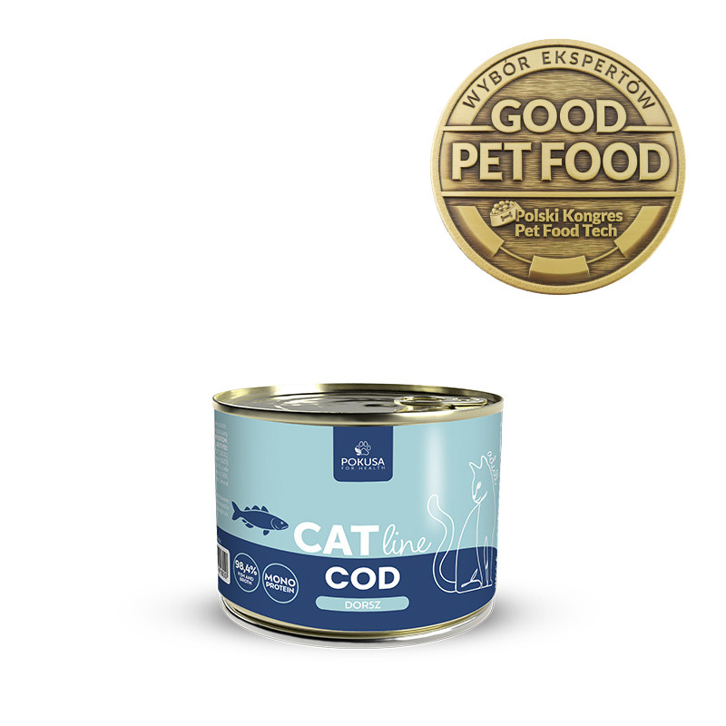 CatLine Karma mokra dla kotów dorosłych z dorszem