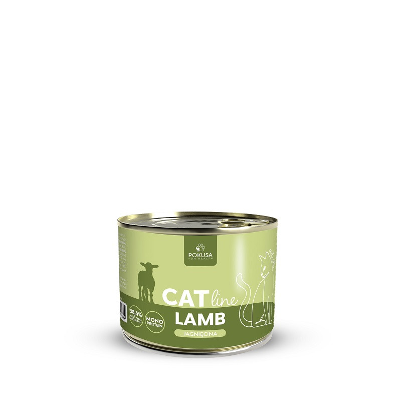 CatLine Karma mokra dla kotów dorosłych z jagnięciną