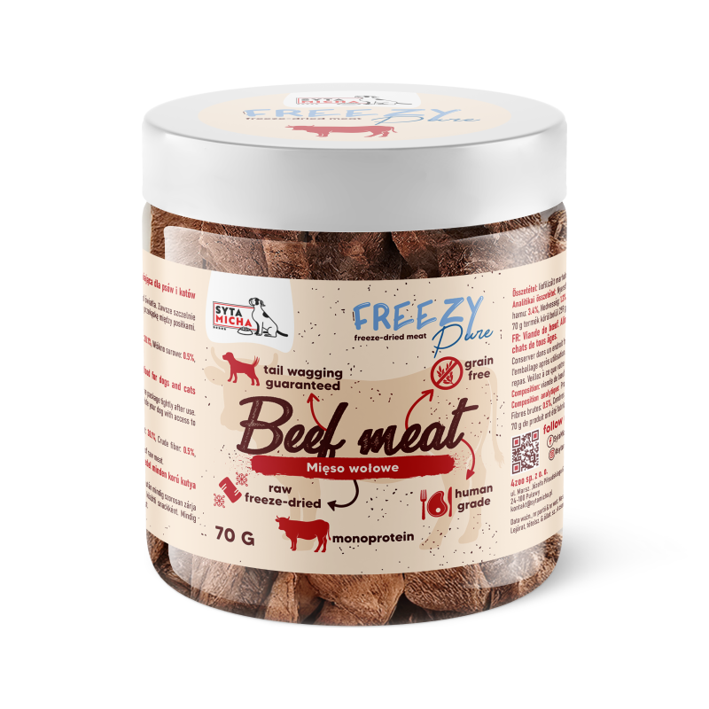 FREEZY Pure Liofilizowane mięso wołowe 70g